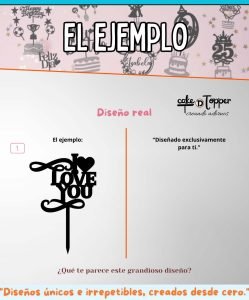 topper 3d letras