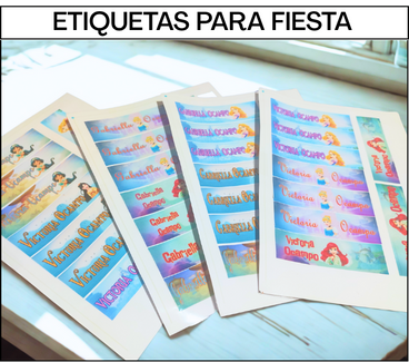 etiquetas para fiesta