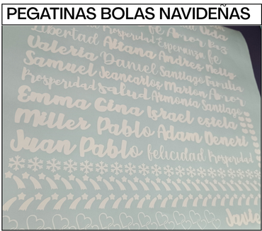 pegatinas bolas navideñas