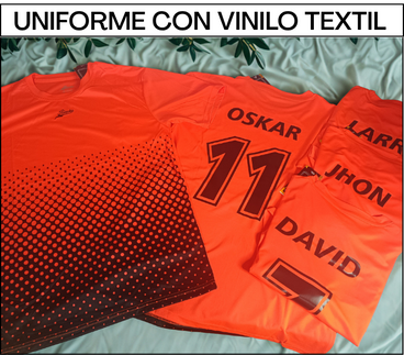 uniforme con vinilo textil