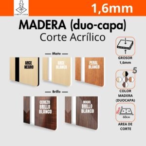 Colores Madera (duo-capa) (60x30cm)