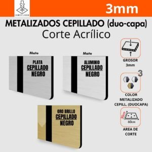 Colores Metalizados Cepillado (duo-capa) (60x30cm)
