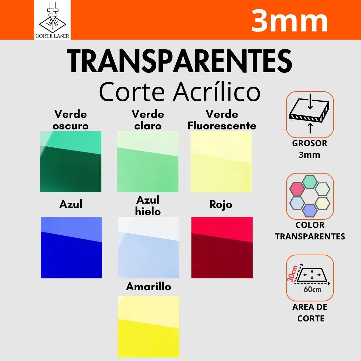 Colores Transparentes (60x30cm)