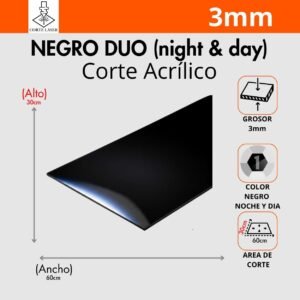 Color Negro (Noche y Dia) Placa de (60x30cm)