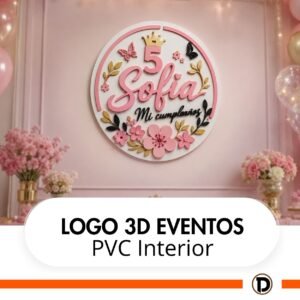 Logo 3D Eventos (55x55cm)