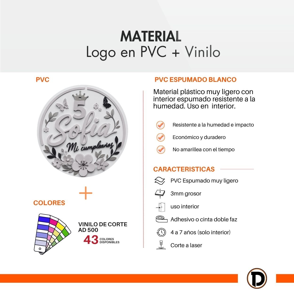 Logo 3D Eventos (55x55cm) - Imagen 5