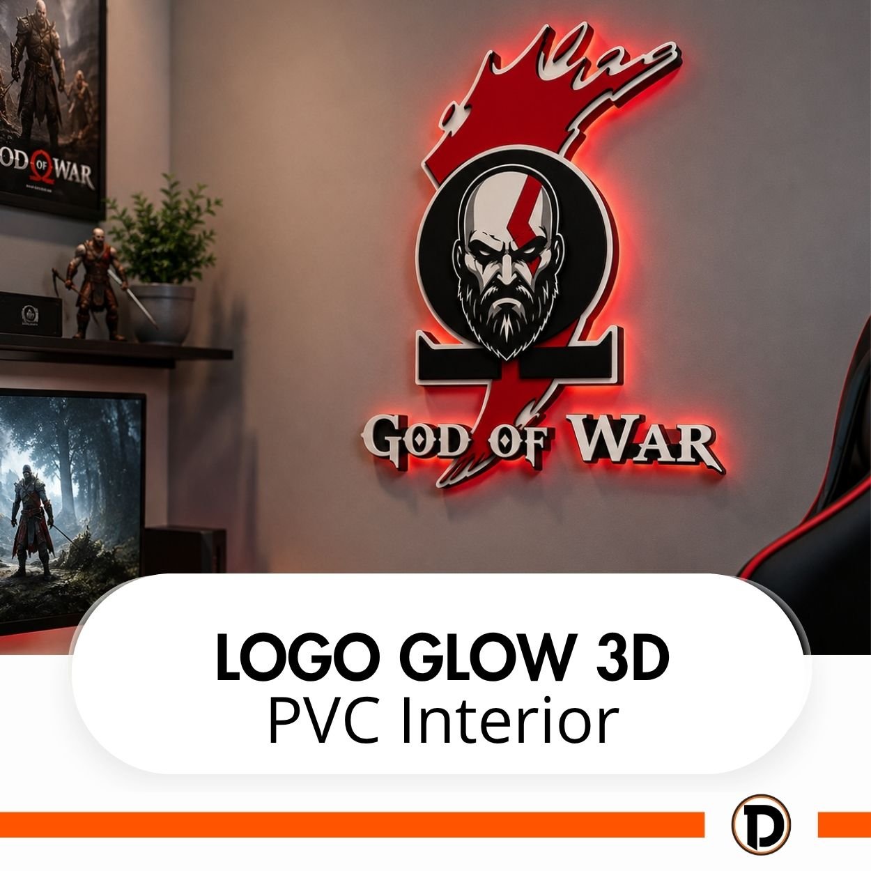 Logo GLOW 3D (55x55cm)
