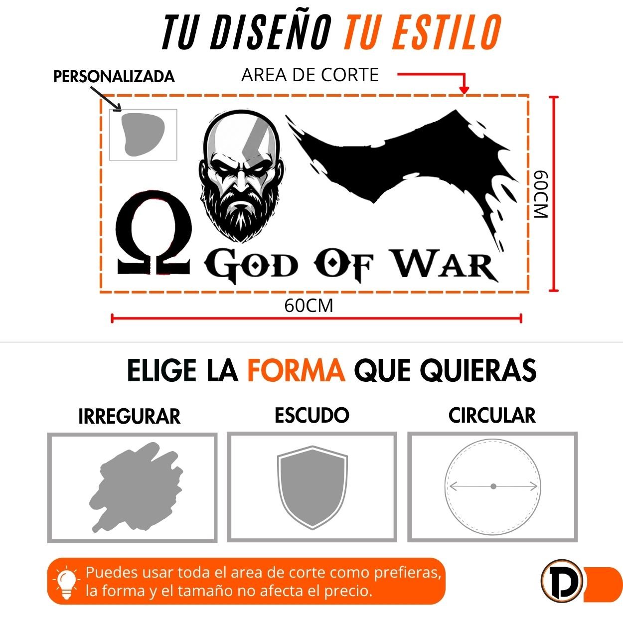Logo GLOW 3D (55x55cm) - Imagen 3