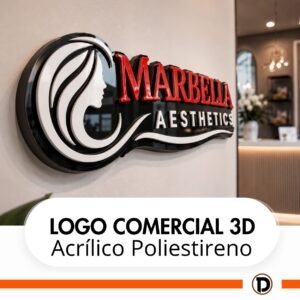 Logo Comercial 3D (140x50cm)