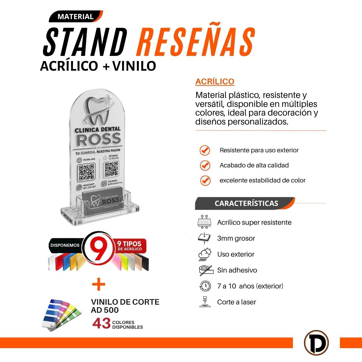 Stand de ReseƱas 3D (60x30cm) - Imagen 3