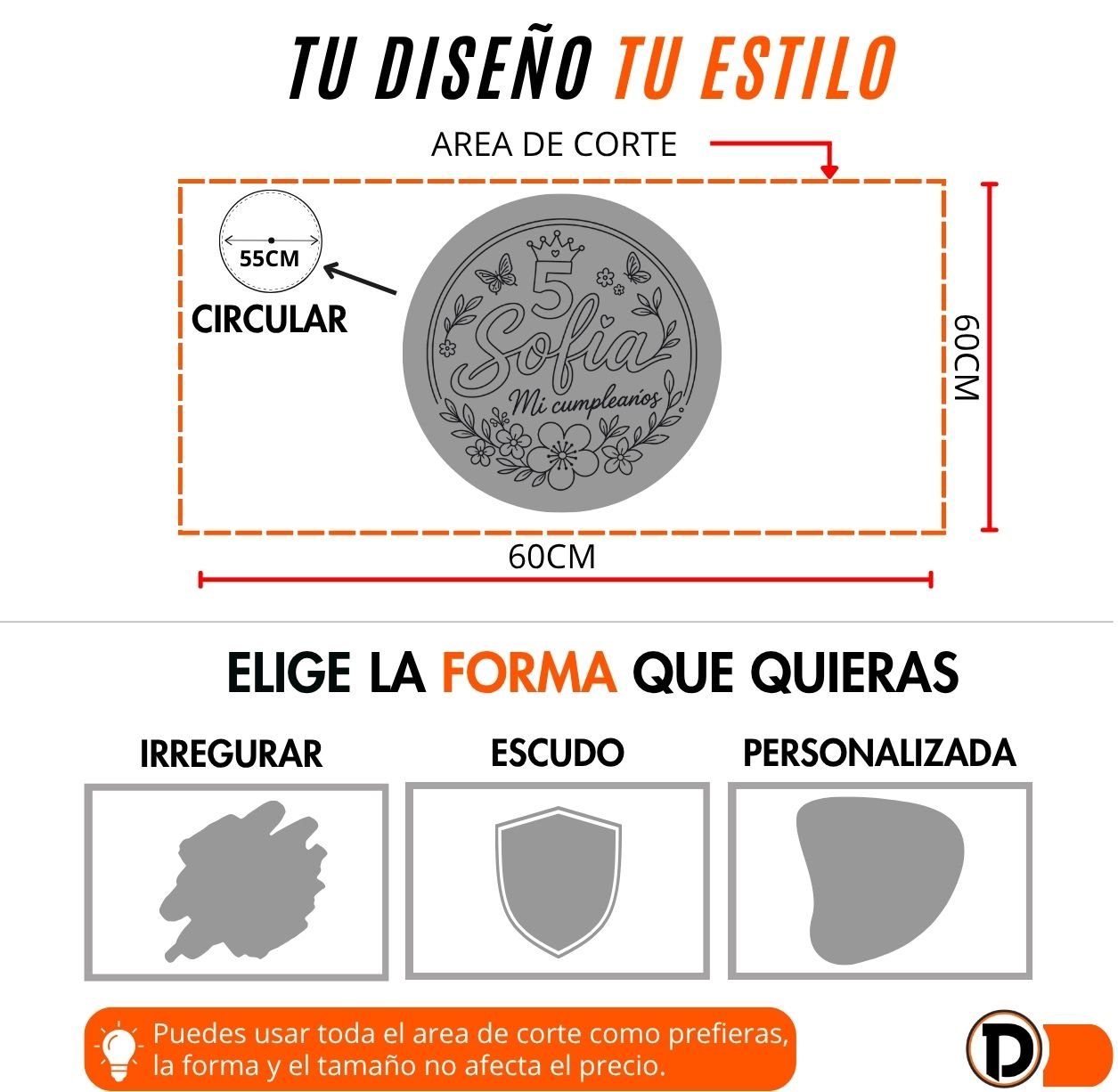 Logo 3D Eventos (55x55cm) - Imagen 3
