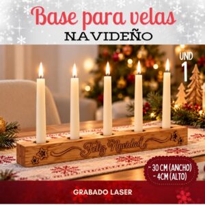Base para velas Navideño