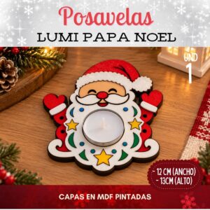 Posavelas Decorativo Lumi Papa Noel