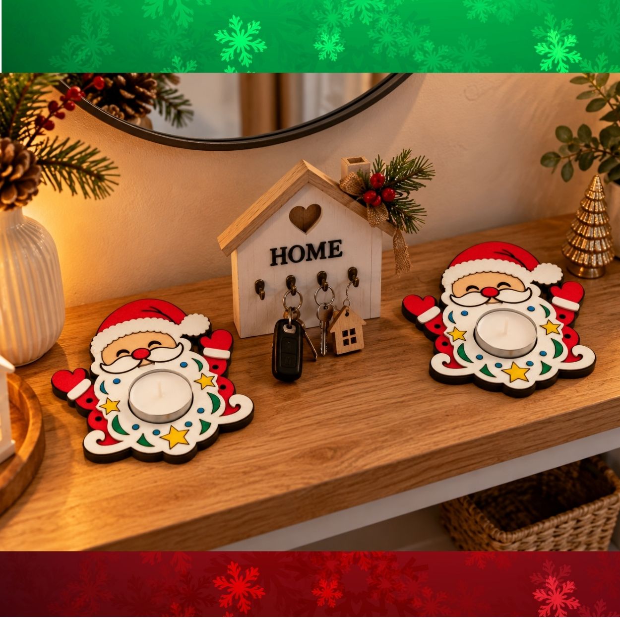 Posavelas Decorativo Lumi Papa Noel - Imagen 2